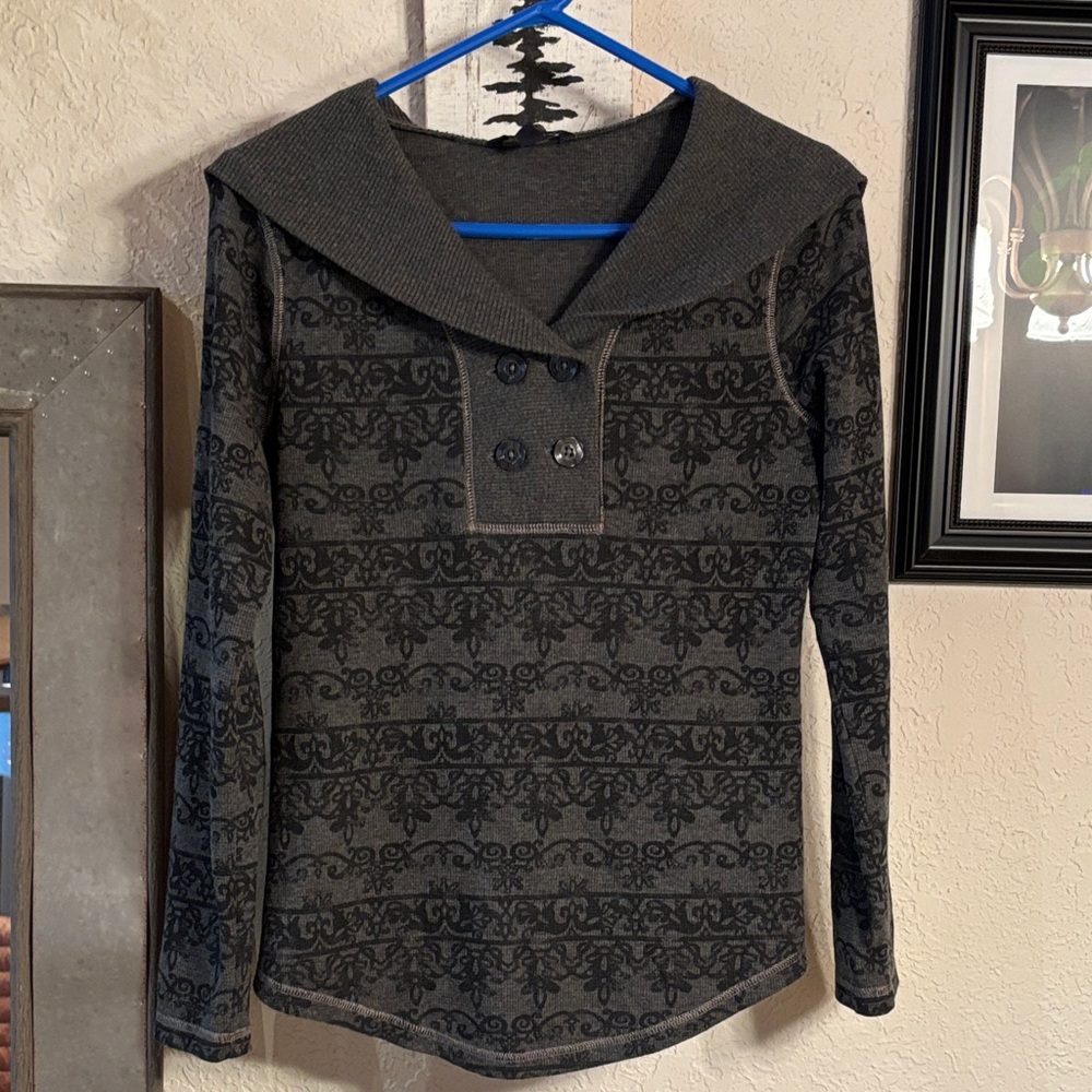 Waffle knit hoodie
